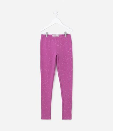Pantalón Legging Infantil en Cotton con Purpurina Holográfica - Talle 5 a 14 años 1