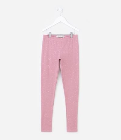 Pantalón Legging Infantil en Cotton con Purpurina Holográfica - Talle 5 a 14 años 1