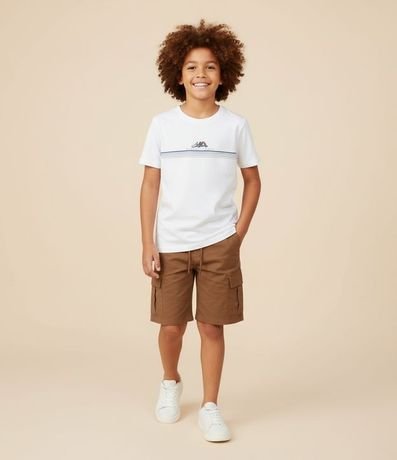 Remera Infantil con Estampa de Paisaje - Talle 5 a 14 años