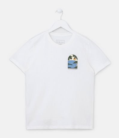 Remera Infantil con Estampa de Paisaje - Talle 5 a 14 años