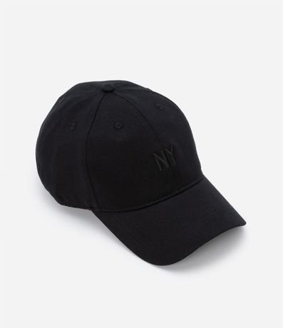 Gorra Ala Curva en Sarga con Bordado NY 2