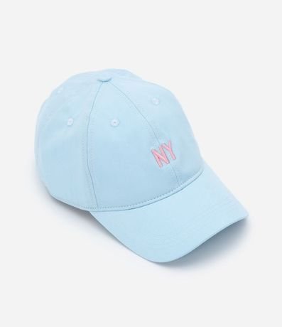 Gorra Ala Curva en Sarga con Bordado NY 2