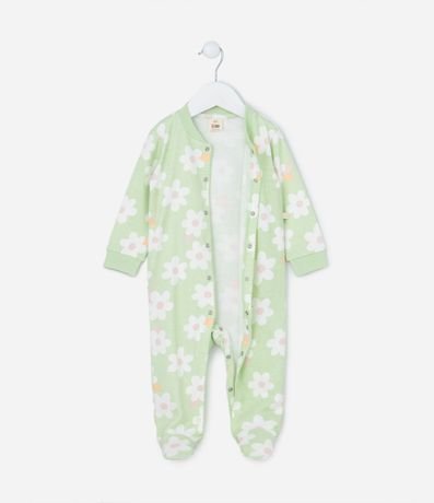 Mono Infantil en Suedine con Estampa Floral - Talle 0 a 18 meses 2