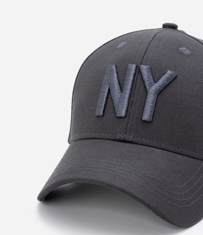 Gorra Ala Curva de Algodón Bordado New York 5