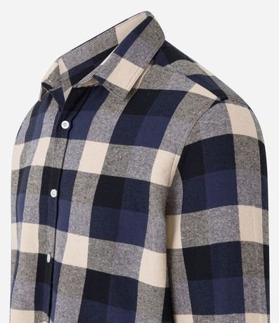 Camisa Comfort en Algodón con Estampado de Cuadros y Mangas Largas 7