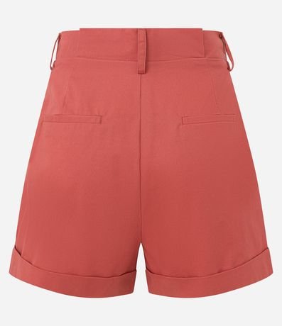 Short Corto en Tricolina con Pliegues y Bajo Plegado 6