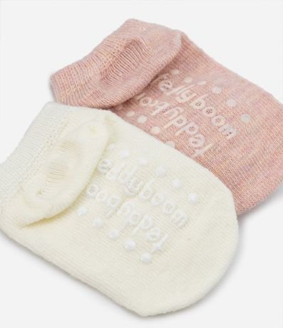 Kit 02 Medias infantiles con Flor y Corazón 3D - Talle 0 a 12 meses 2