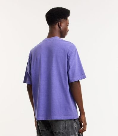 Remera Boxy en Algodón Desteñido con Cuello Alto 3