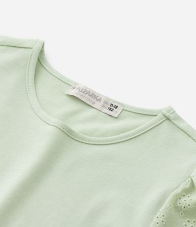 Blusa Infantil con Manga Abullonada en Broderie - Talle 5 a 14 años 4