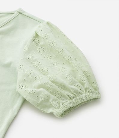 Blusa Infantil con Manga Abullonada en Broderie - Talle 5 a 14 años 5