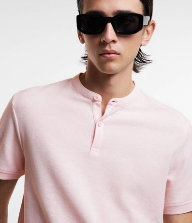 Camisa Polo Slim en Piquet Texturizado con Cuello Polo 4