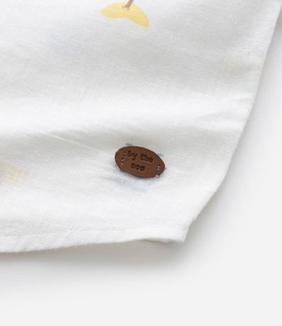 Camisa Infantil en Lino con Estampa Playa - Talle 0 a 18 meses 5