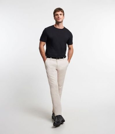 Pantalón Slim en Sarga Sastrería con Bolsillos