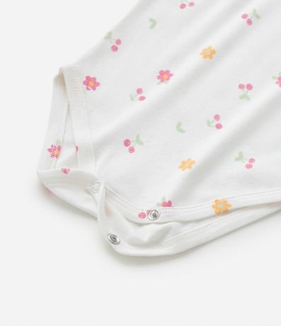 Body Infantil en Algodón con Estampa Floral - Talle 0 a 18 meses 5