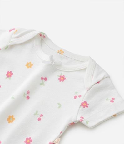 Body Infantil en Algodón con Estampa Floral - Talle 0 a 18 meses 6