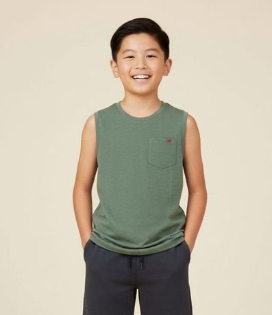 Musculosa Infantil en Flamé con Bolsillo - Talle 5 a 14 años