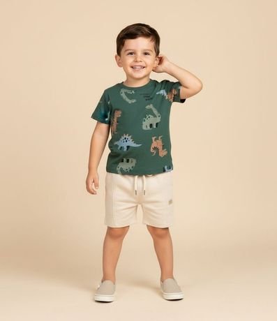 Bermuda Infantil en Microfibra con Recortes y Lazo - Talle 1 a 5 años