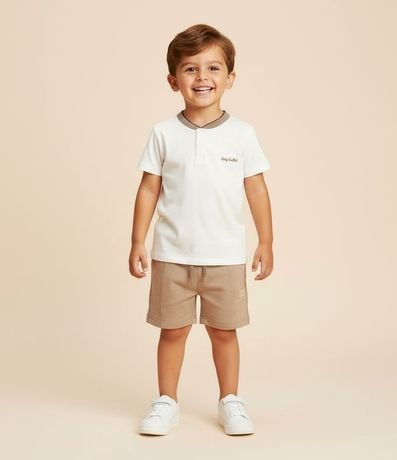 Bermuda Infantil en Microfibra con Recortes y Lazo - Talle 1 a 5 años