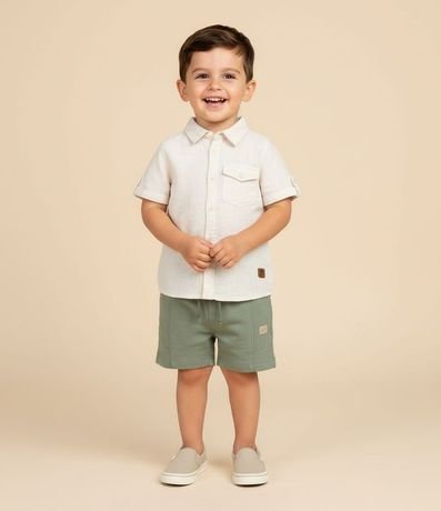 Bermuda Infantil en Microfibra con Recortes y Lazo - Talle 1 a 5 años 1