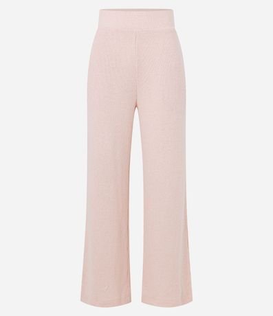Pantalón Recto en Rib con Cintura Elástica y Texturas 7