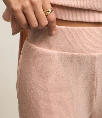 Pantalón Recto en Rib con Cintura Elástica y Texturas 5