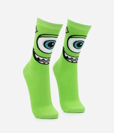 Media Caña Larga en Algodón con Estampado Mike Monstros SA 2