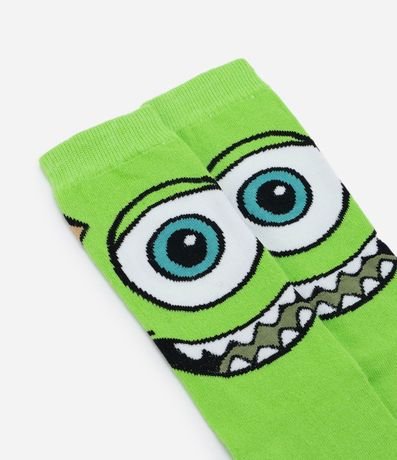 Media Caña Larga en Algodón con Estampado Mike Monstros SA 4