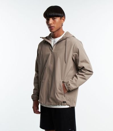 Campera Rompevientos con Capucha y Bolsillo con Cierre 2
