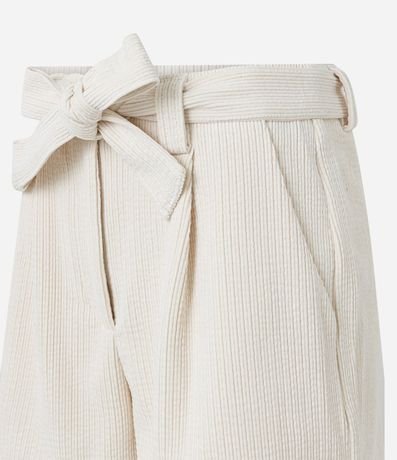 Short Corto en Terciopelo Cotelê con Lazo y Bolsillos 6