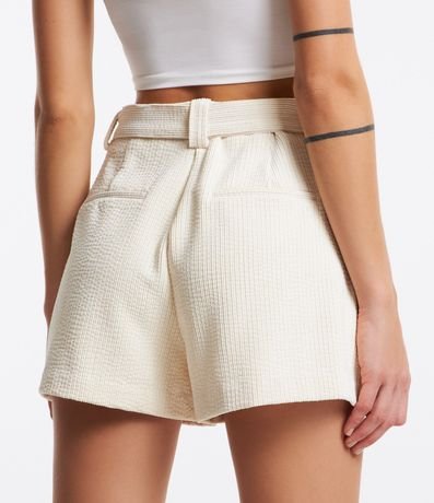 Short Corto en Terciopelo Cotelê con Lazo y Bolsillos 3