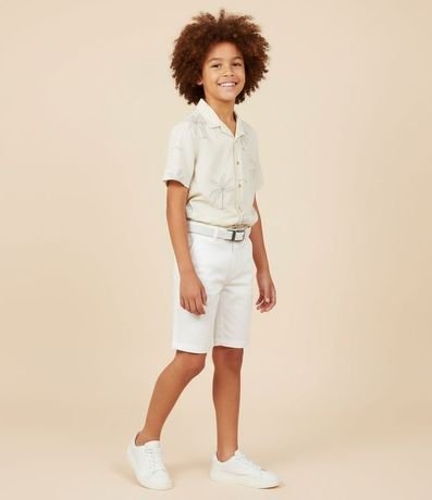 Bermuda Infantil con Cinturón Trenzado - Talle 05 a 14 años