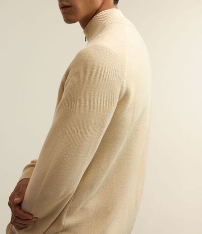 Buzo Abierto en Algodón con Cierre y Textura 4