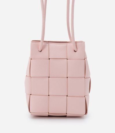 Bolso Bombonera Infantil en PU con Textura Cuadriculada - Talle U 3