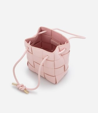 Bolso Bombonera Infantil en PU con Textura Cuadriculada - Talle U 4