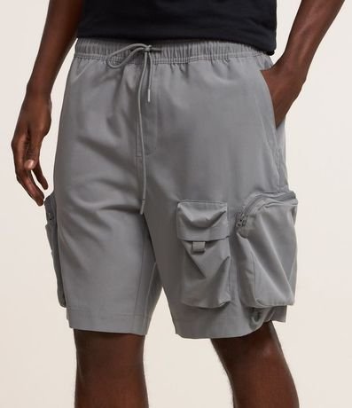 Bermuda Cargo con Cintura Elástica y Bolsillos Tacticos 2