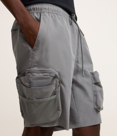 Bermuda Cargo con Cintura Elástica y Bolsillos Tacticos 3