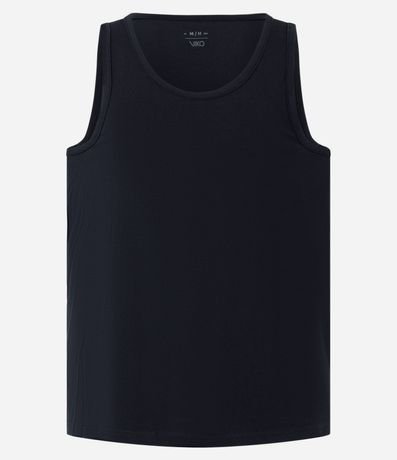 Remera Musculosa de Pijama en Algodón con Cuello Redondo