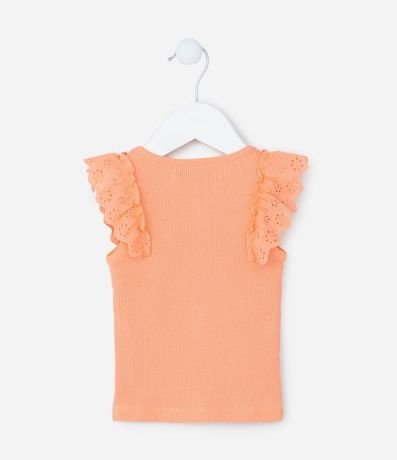 Musculosa Infantil Acanalada con Volado Broderie - Talle 1 a 5 años 3