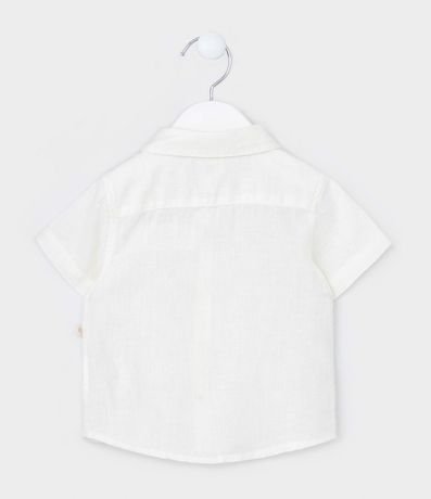 Camisa Infantil en Lino con Pequeño Bolsillo - Talle 0 a 18 meses 2