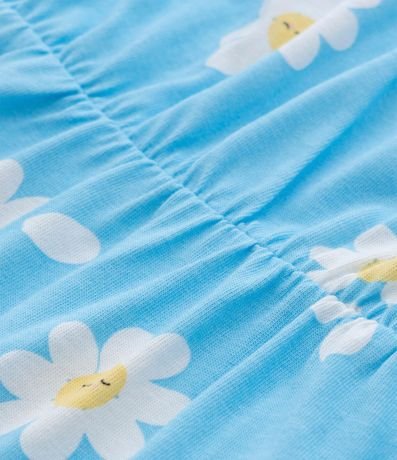 Vestido Infantil con Estampa de Margaritas y Volado - Talle 1 a 5 años 3