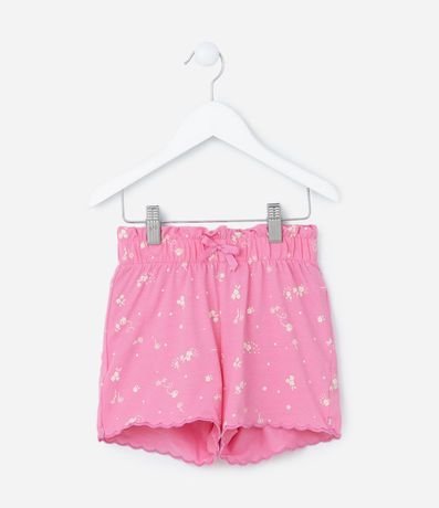 Short Clochard Infantil de Lunares con Flores - Talle 1 a 5 años