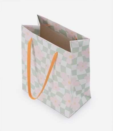 Embalaje de Regalo Pequeña con Estampa de Cuadros con Flores 2