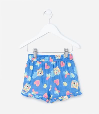 Short Infantil en Microfibra con Volado y Lazo - Talle 1 a 5 años 2