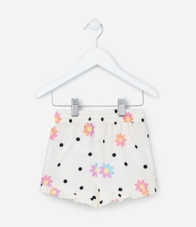 Short Infantil con Volado y Estampa de Flores - Talle 1 a 5 años 2