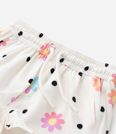Short Infantil con Volado y Estampa de Flores - Talle 1 a 5 años 6