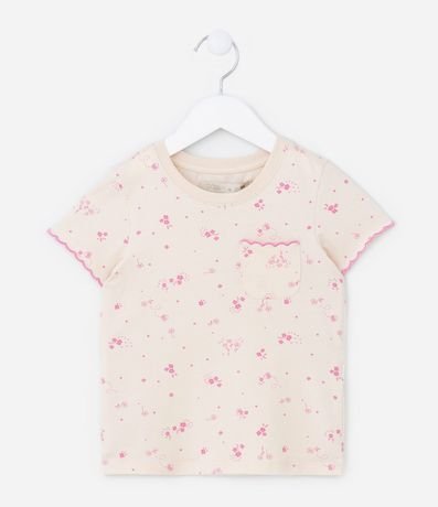Blusa Infantil con Bolsillo y Estampa Floral - Talle 1 a 5 años