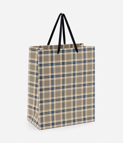 Embalaje de Regalo Mediana con Estampa de Cuadros