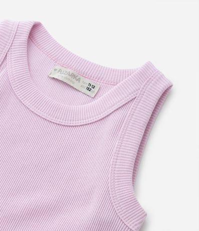 Musculosa Cropped Infantil en Rib - Talle 5 a 14 años 5