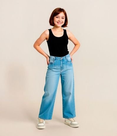 Musculosa Cropped Infantil en Rib - Talle 5 a 14 años