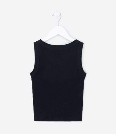 Musculosa Cropped Infantil en Rib - Talle 5 a 14 años 3